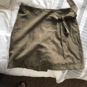Dark green wrap skirt